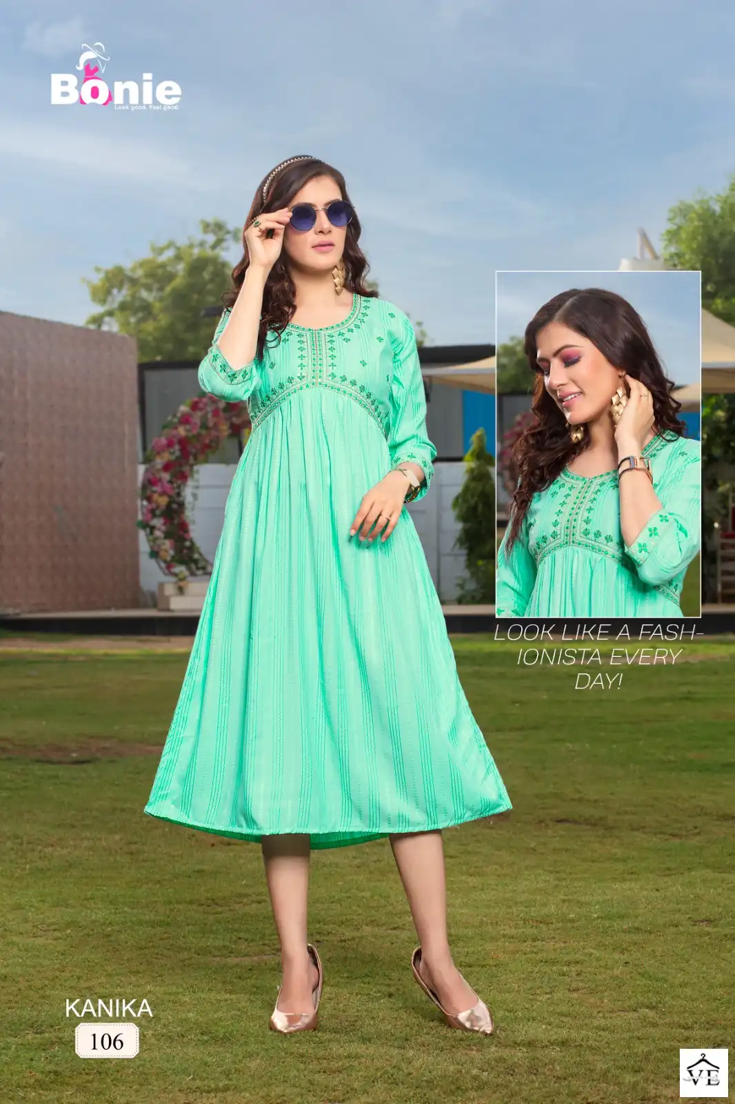 Bonie Kanika Heavy Rayon Wholesale Kurtis Catalog — Wholesale Kurtis, bonie wholesale from Surat — view 6