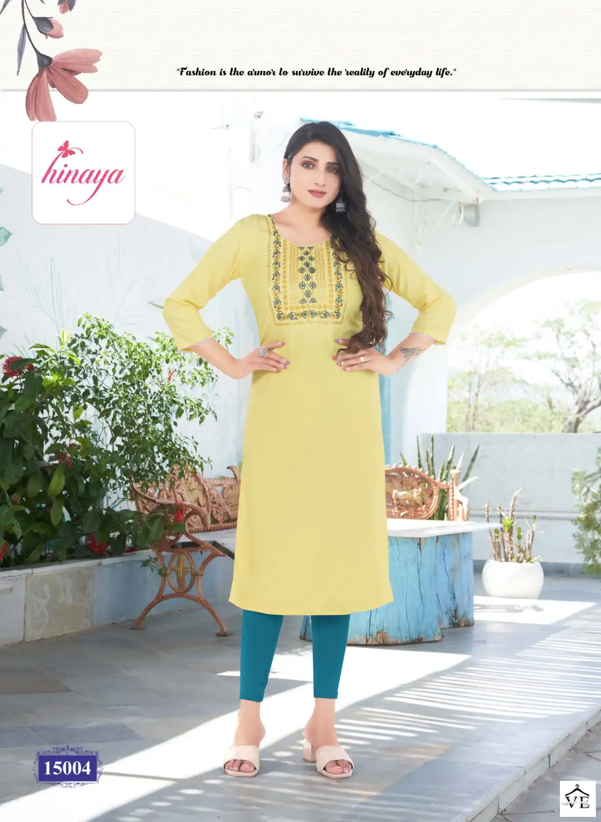 Hinaya Kareena Vol 15 Heavy Rayon Lining Wholesale Kurtis Catalog — Wholesale Kurtis, MPA wholesale from Surat - Gallery Image 4