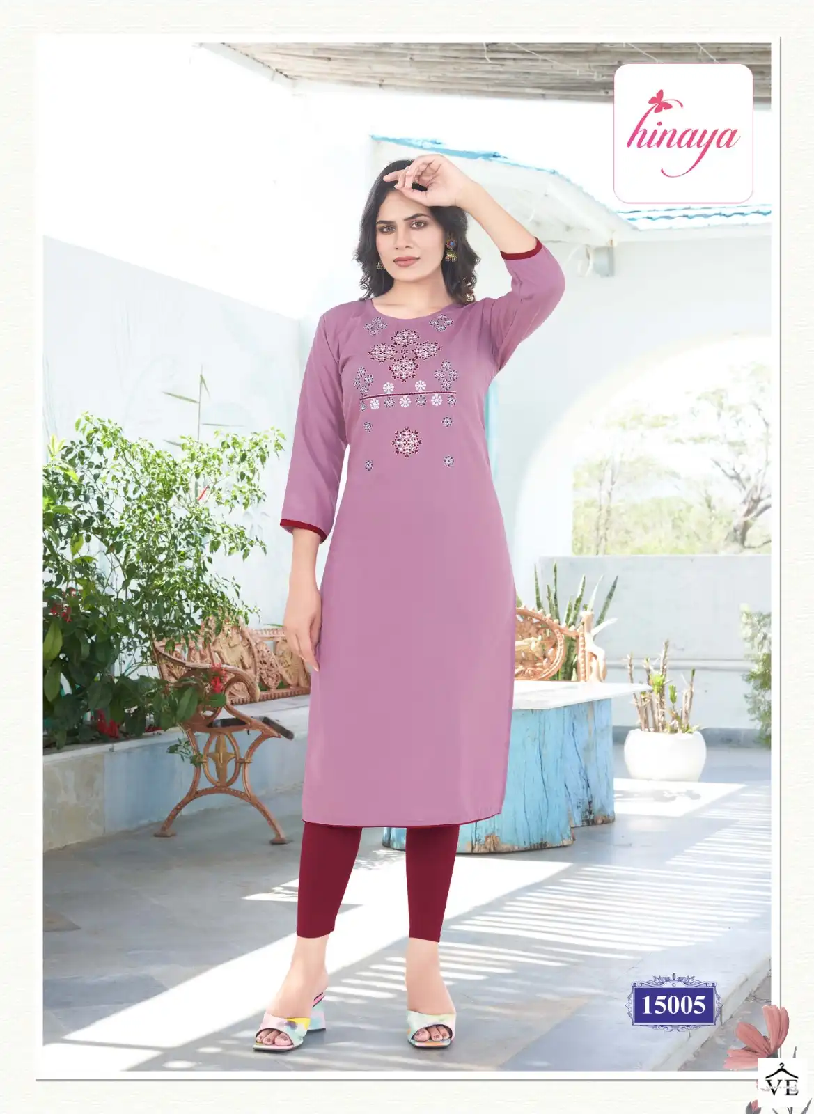 Hinaya Kareena Vol 15 Heavy Rayon Lining Wholesale Kurtis Catalog — Wholesale Kurtis, MPA wholesale from Surat - Gallery Image 5