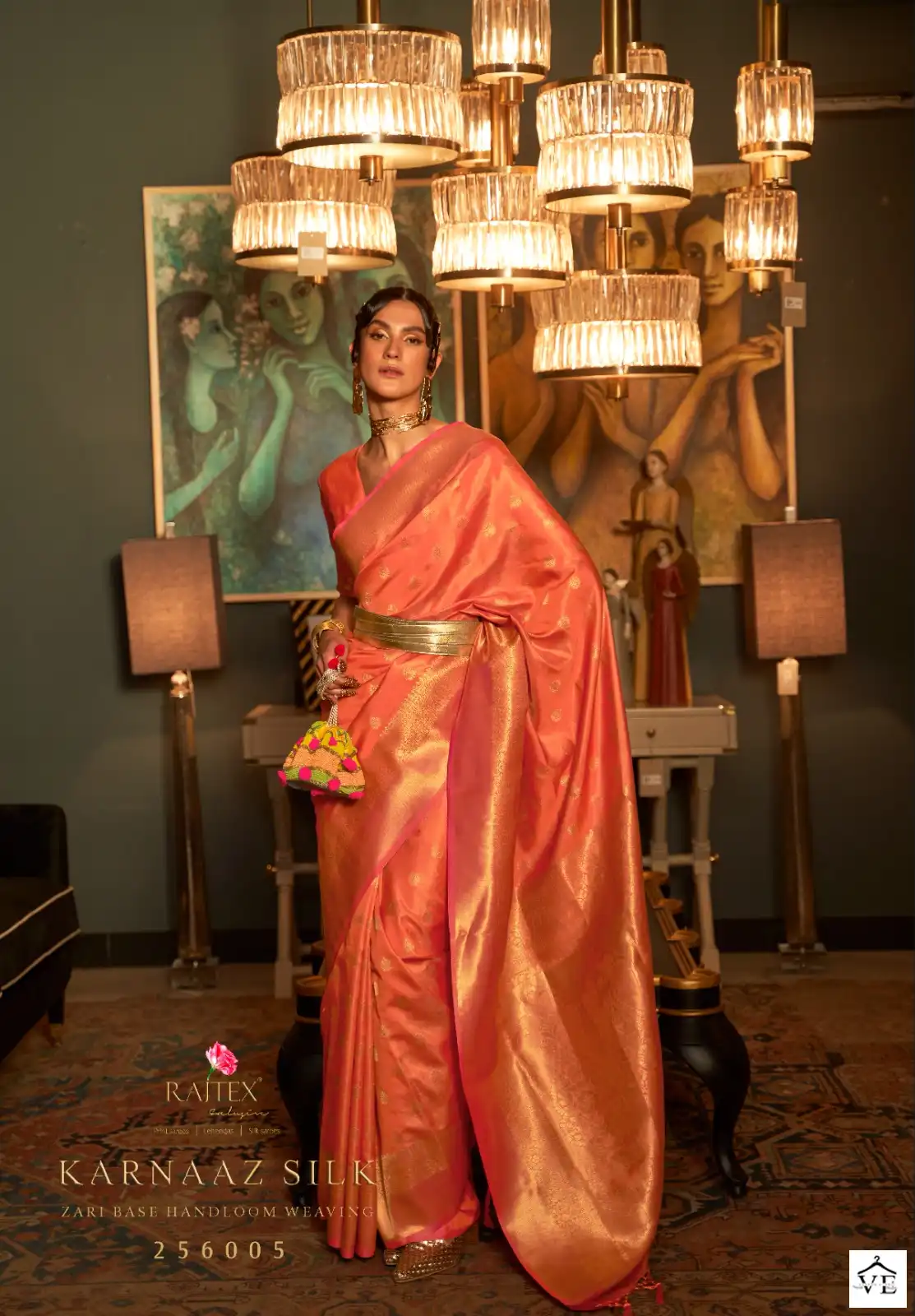 Rajtex Karnaaz Silk Weaving Silk Wholesale Saree Catalog - Image 3