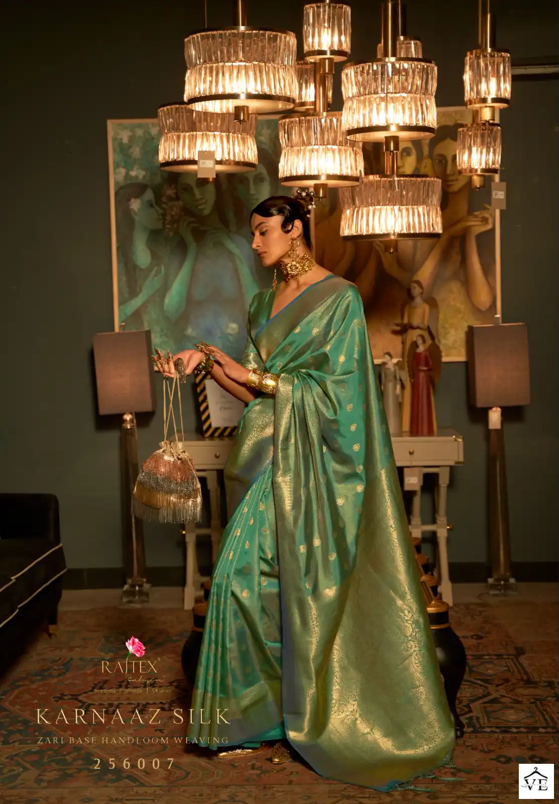 Rajtex Karnaaz Silk Weaving Silk Wholesale Saree Catalog - Image 5