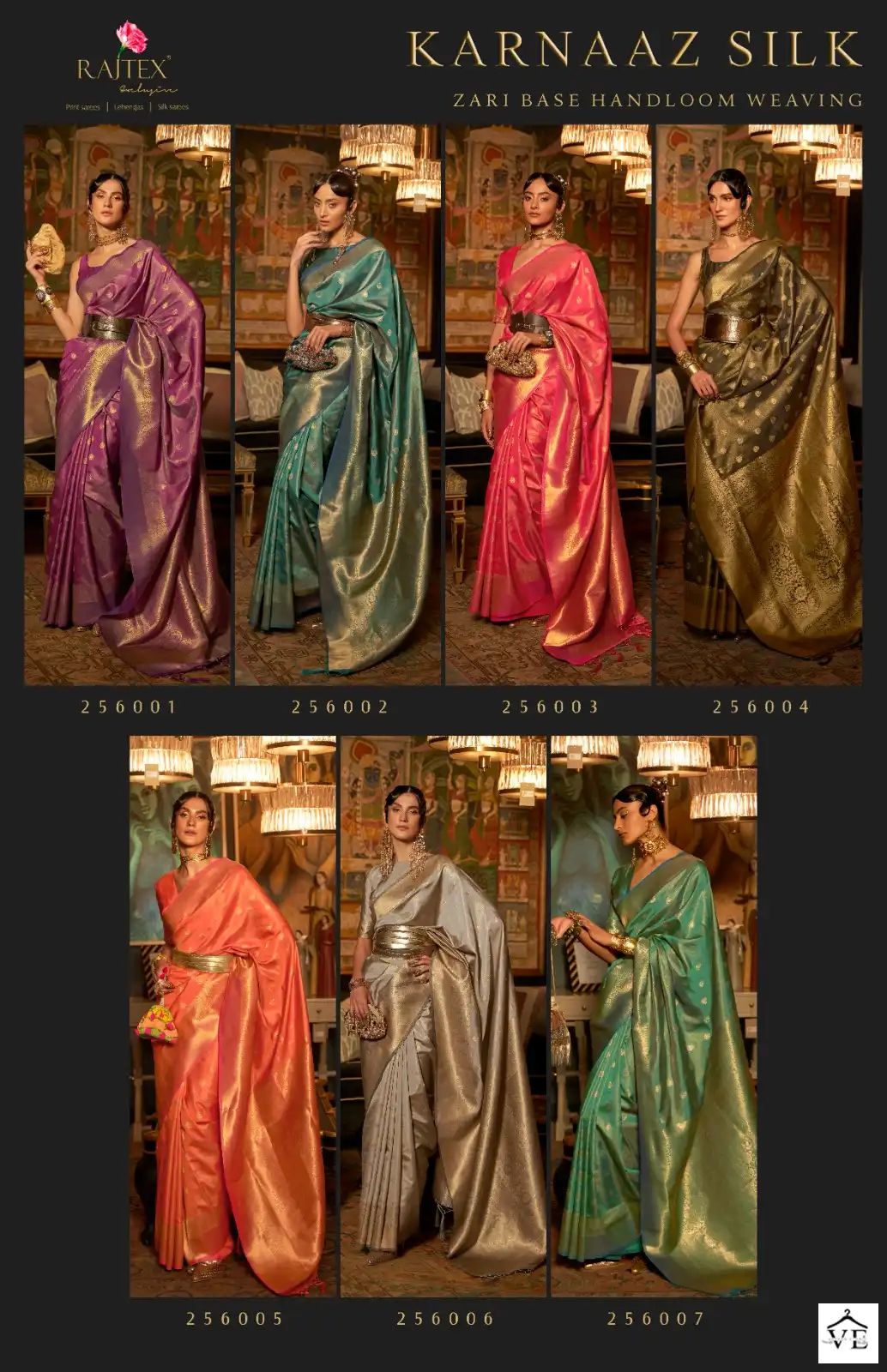 Rajtex Karnaaz Silk Weaving Silk Wholesale Saree Catalog - Image 8