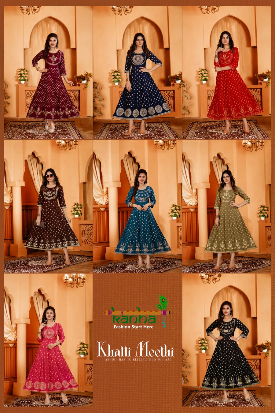 Vardan Ethnic Khetti Metti Heavy Rayon Wholesale Long Gown Catalog — Wholesale Kurtis, MPA wholesale from Surat — view 9