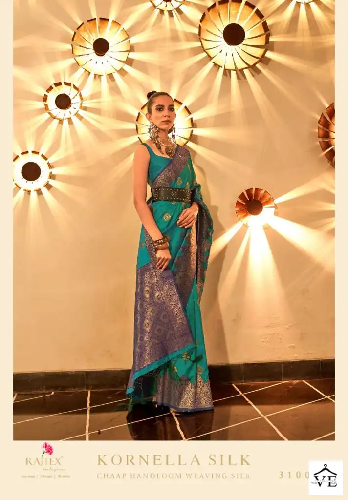 Rajtex Kornella Silk Chaap Handloom Weaving Silk Wholesale Sarees Catalog — Wholesale Sarees, MPA wholesale from Surat - Gallery Image 2
