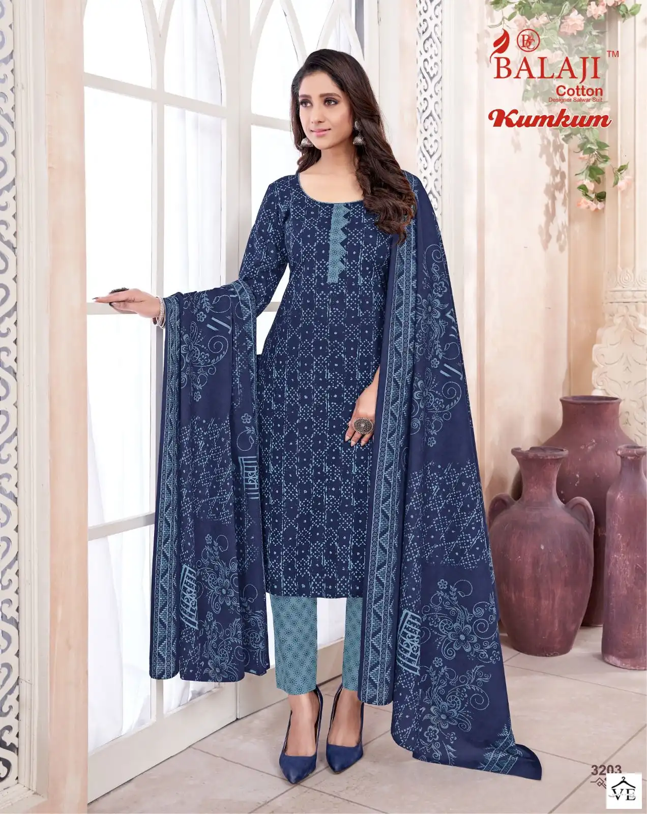 Balaji Kumkum Vol 32 Cotton Wholesale Readymade Suits Catalog — Wholesale Salwar Suits, MPA wholesale from Surat - Gallery Image 6