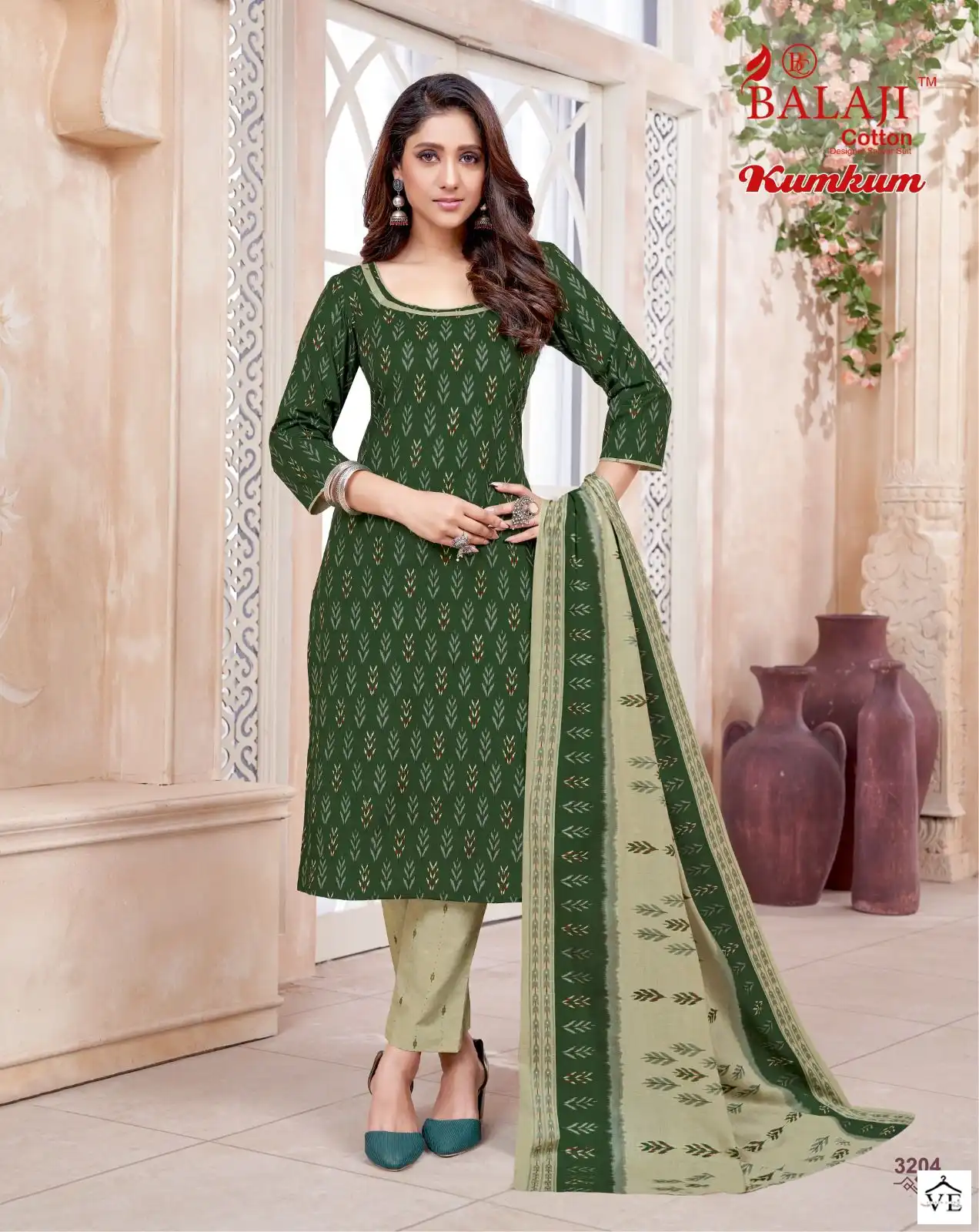 Balaji Kumkum Vol 32 Cotton Wholesale Readymade Suits Catalog — Wholesale Salwar Suits, MPA wholesale from Surat - Gallery Image 9