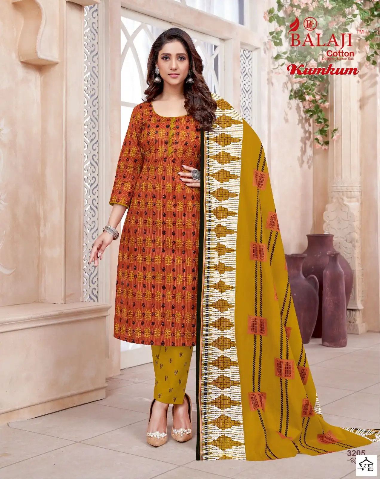 Balaji Kumkum Vol 32 Cotton Wholesale Readymade Suits Catalog — Wholesale Salwar Suits, MPA wholesale from Surat - Gallery Image 10