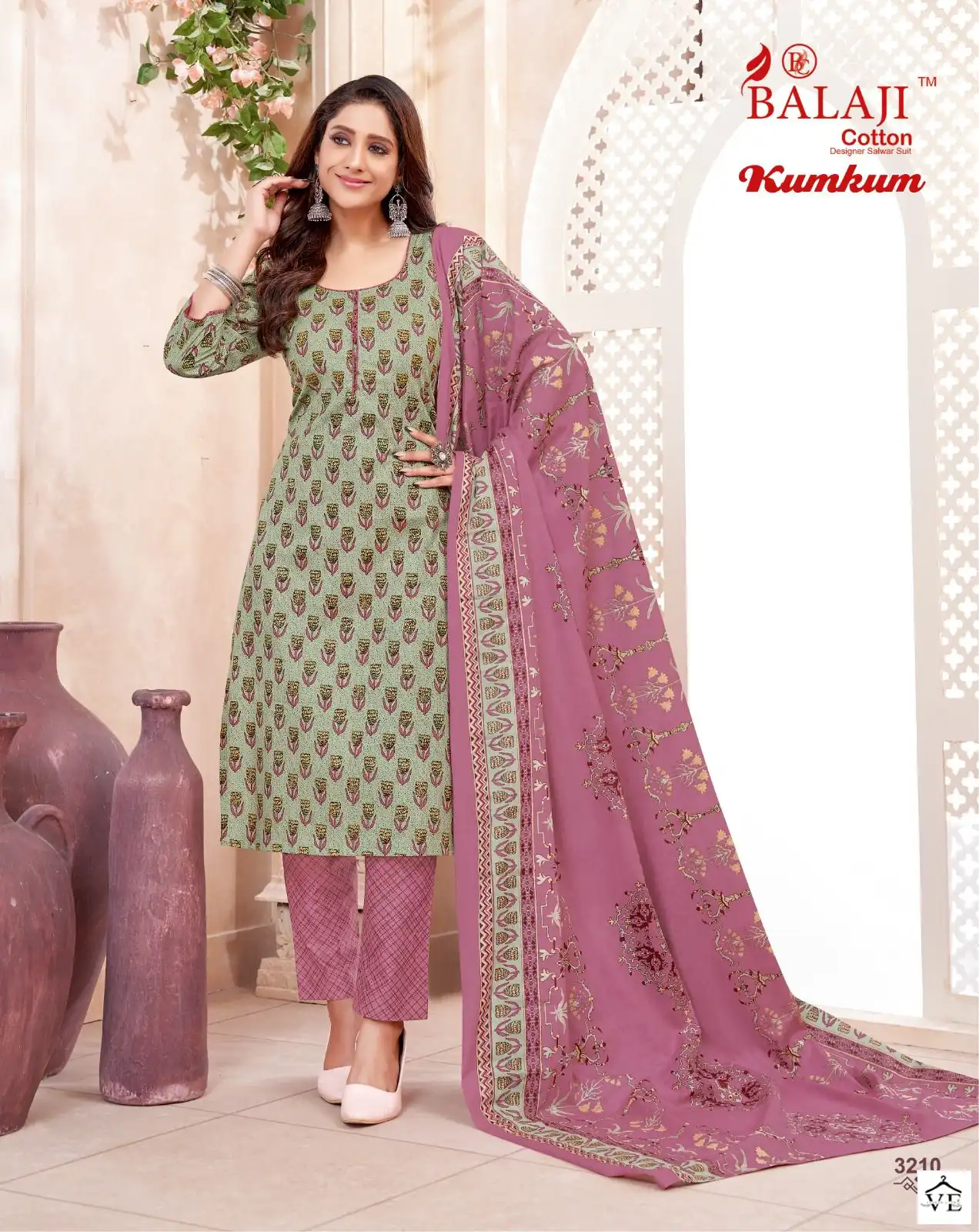 Balaji Kumkum Vol 32 Cotton Wholesale Readymade Suits Catalog — Wholesale Salwar Suits, MPA wholesale from Surat - Gallery Image 2