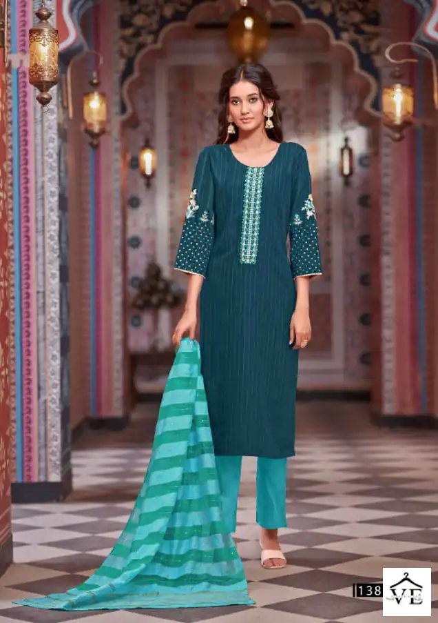 Kalaroop Kalindi Rayon Wholesale Readymade Suits Catalog — Wholesale Salwar Suits, MPA wholesale from Surat - Gallery Image 4