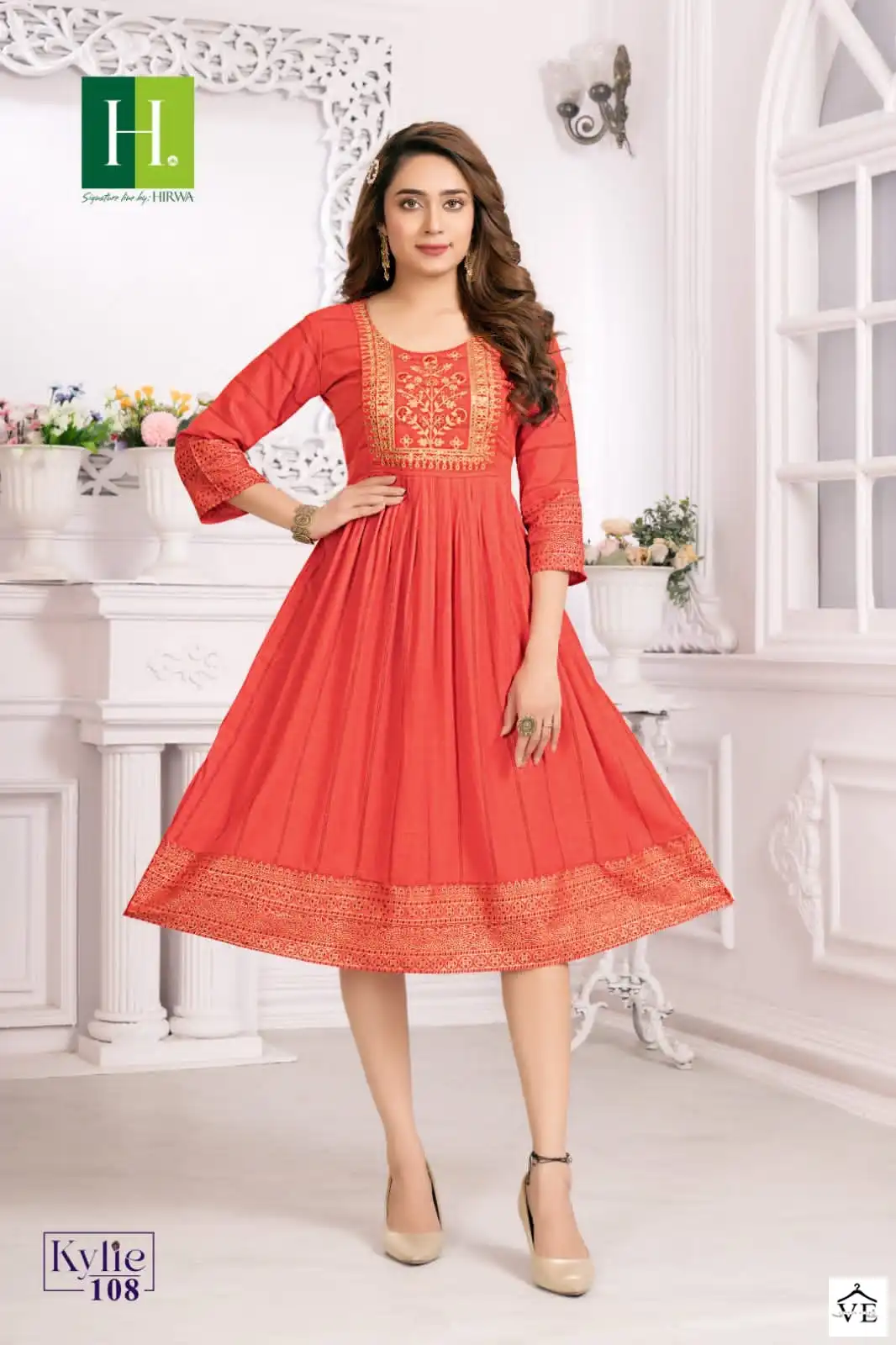 Hirwa Kylie Viscose Rayon Dobby Wholesale Kurti Catalog — Wholesale Kurtis, MPA wholesale from Surat - Gallery Image 6