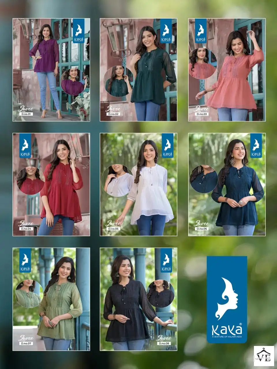 Vardan Ethnic Laavee Georgette Wholesale Kurtis Catalog — Wholesale Kurtis, MPA wholesale from Surat — view 8