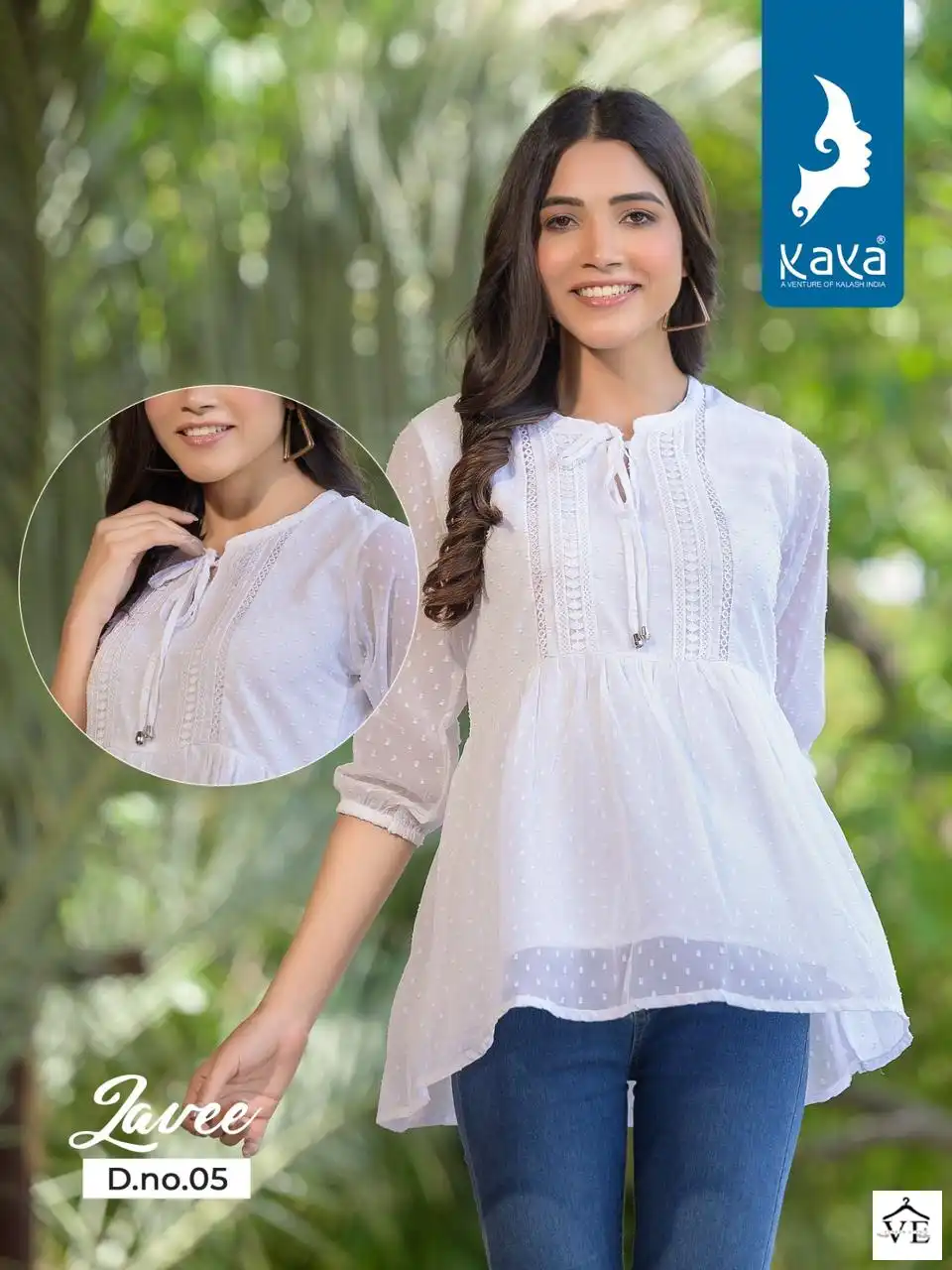 Vardan Ethnic Laavee Georgette Wholesale Kurtis Catalog — Wholesale Kurtis, MPA wholesale from Surat - Gallery Image 6