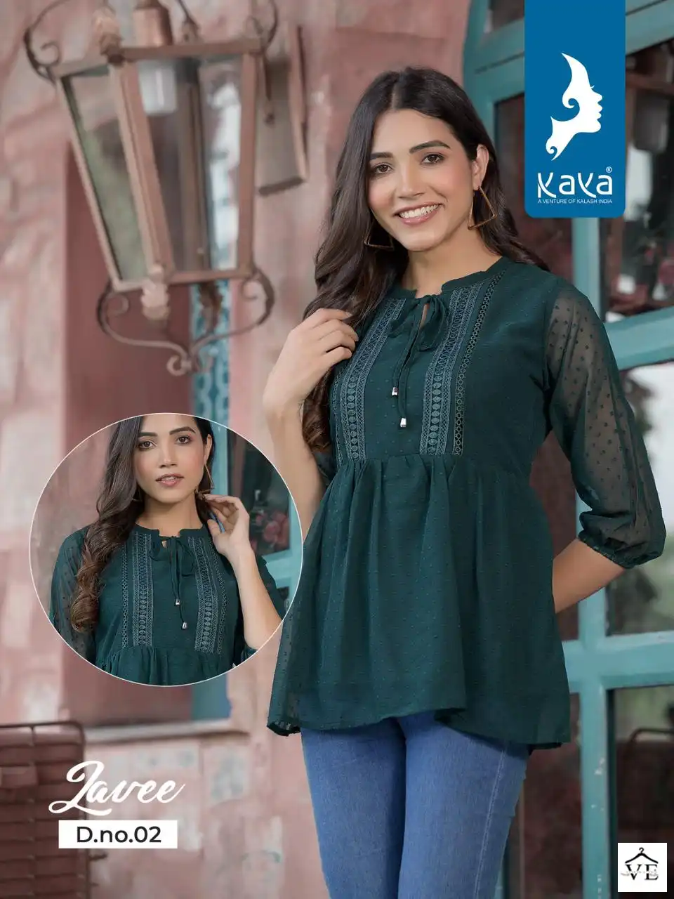 Vardan Ethnic Laavee Georgette Wholesale Kurtis Catalog — Wholesale Kurtis, MPA wholesale from Surat - Gallery Image 7
