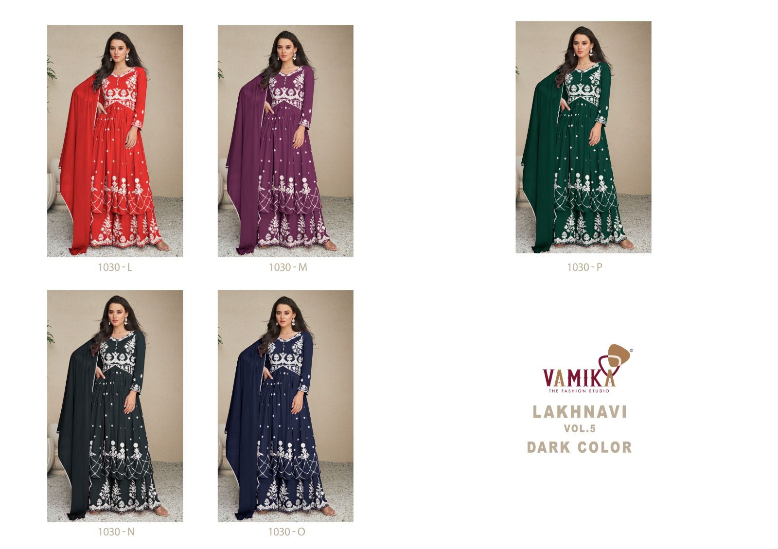 Vamika Lakhnavi Vol 5  Dark Color Heavy Rayon Wholesale Designer Readymade Salwar Suit Catalog — Wholesale Salwar Suits, MPA wholesale from Surat — view 5