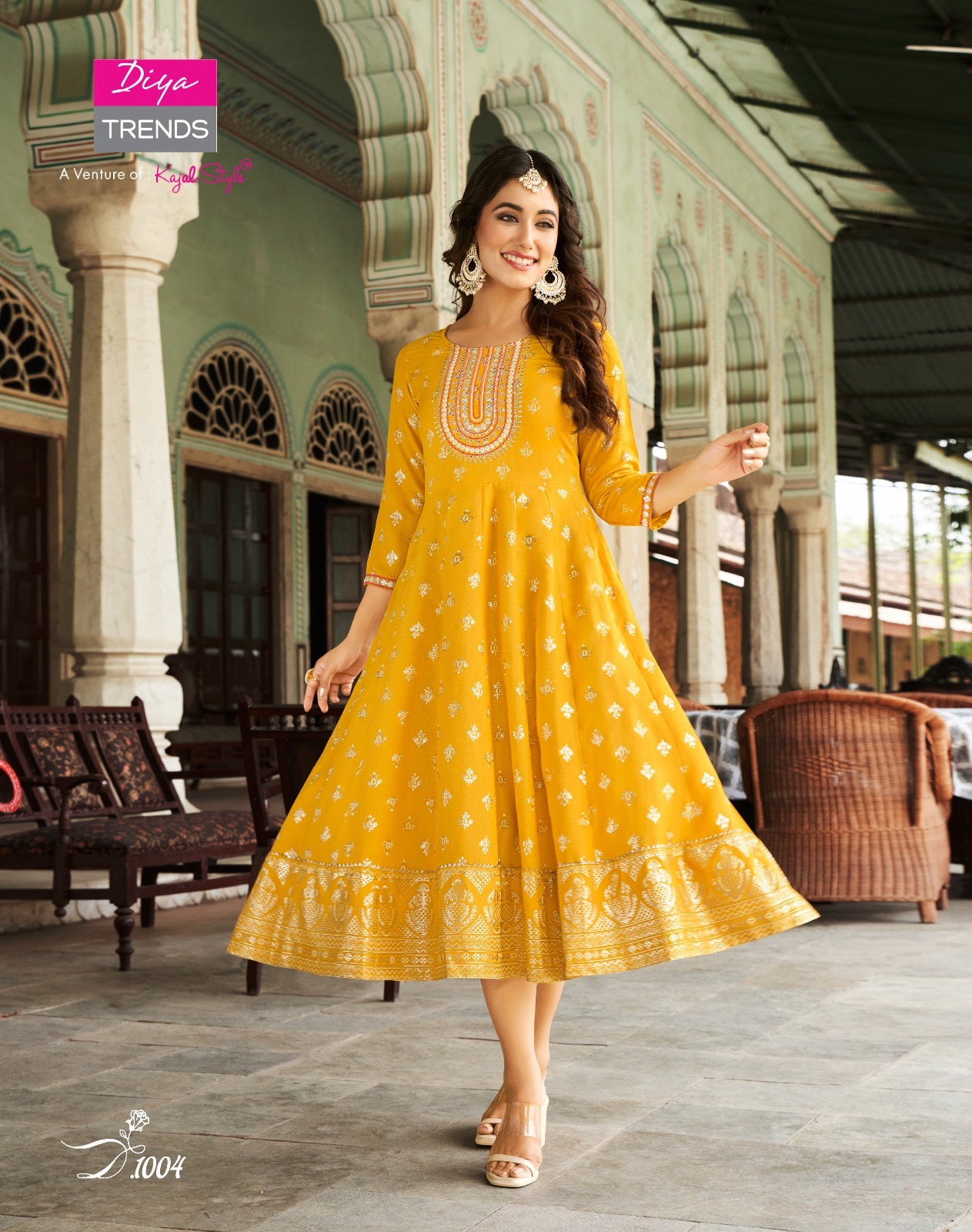 Diya Trends Lakme Vol 1 Rayon Wholesale Designer Gowns Catalog — Wholesale Kurtis, Diya Trends wholesale from Surat - Gallery Image 2