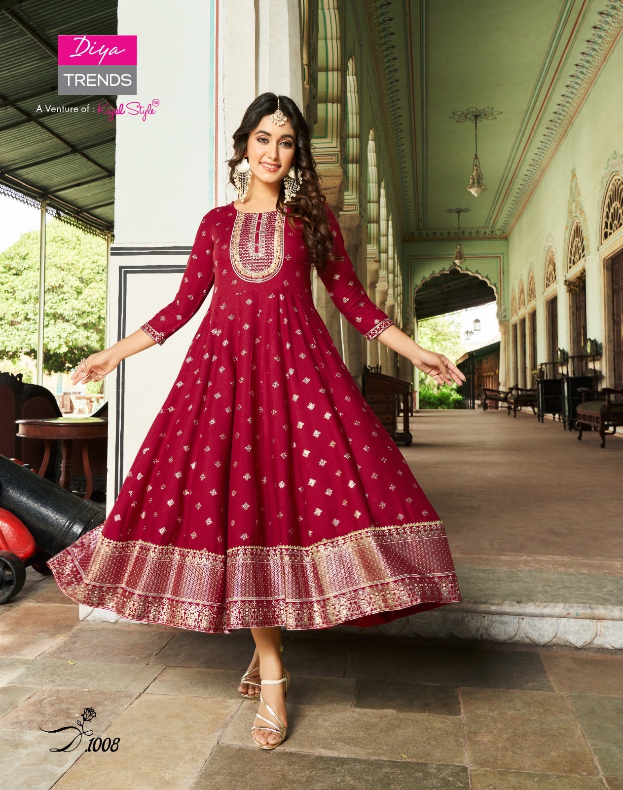 Diya Trends Lakme Vol 1 Rayon Wholesale Designer Gowns Catalog — Wholesale Kurtis, Diya Trends wholesale from Surat - Gallery Image 3