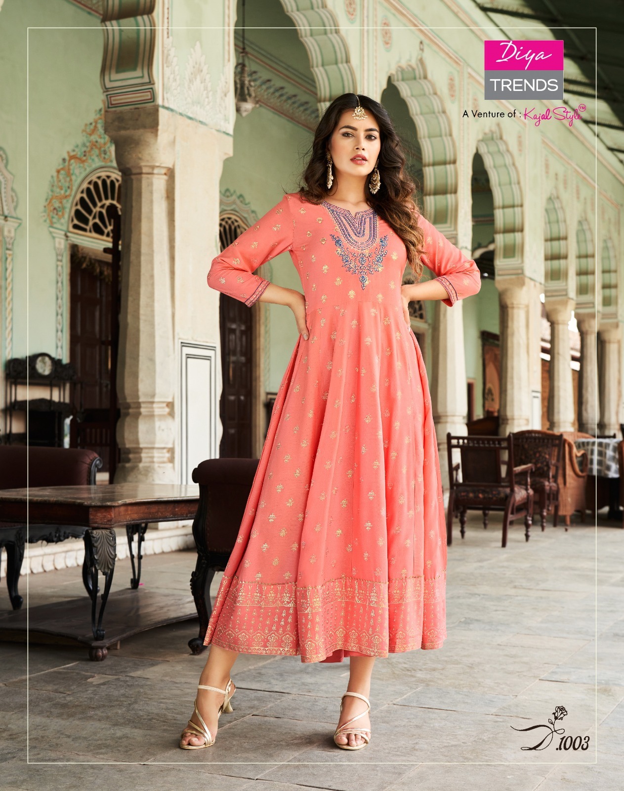 Diya Trends Lakme Vol 1 Rayon Wholesale Designer Gowns Catalog — Wholesale Kurtis, Diya Trends wholesale from Surat - Gallery Image 4