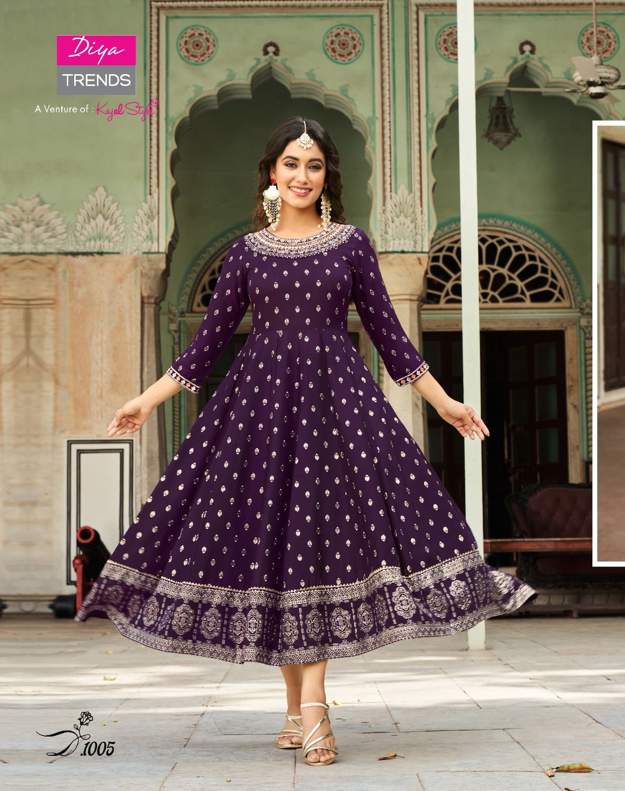 Diya Trends Lakme Vol 1 Rayon Wholesale Designer Gowns Catalog — Wholesale Kurtis, Diya Trends wholesale from Surat - Gallery Image 6