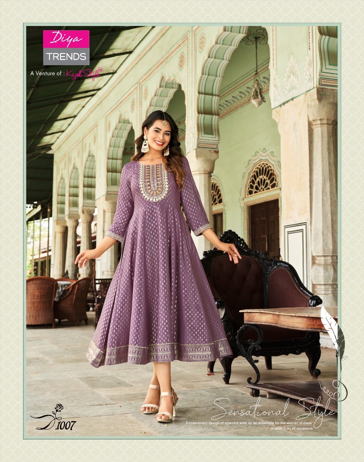 Diya Trends Lakme Vol 1 Rayon Wholesale Designer Gowns Catalog — Wholesale Kurtis, Diya Trends wholesale from Surat - Gallery Image 8