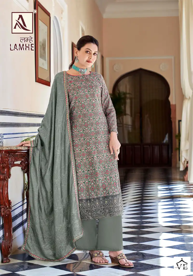 Alok Suits Lamhe Muslin Wholesale Designer Salwar Suit Catalog — Wholesale Salwar Suits, MPA wholesale from Surat - Gallery Image 4