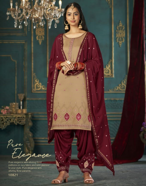 Kalarang Laskara Jam Silk Cotton Wholesale Designer Salwar Suit Catalog — Wholesale Salwar Suits, MPA wholesale from Surat — view 1