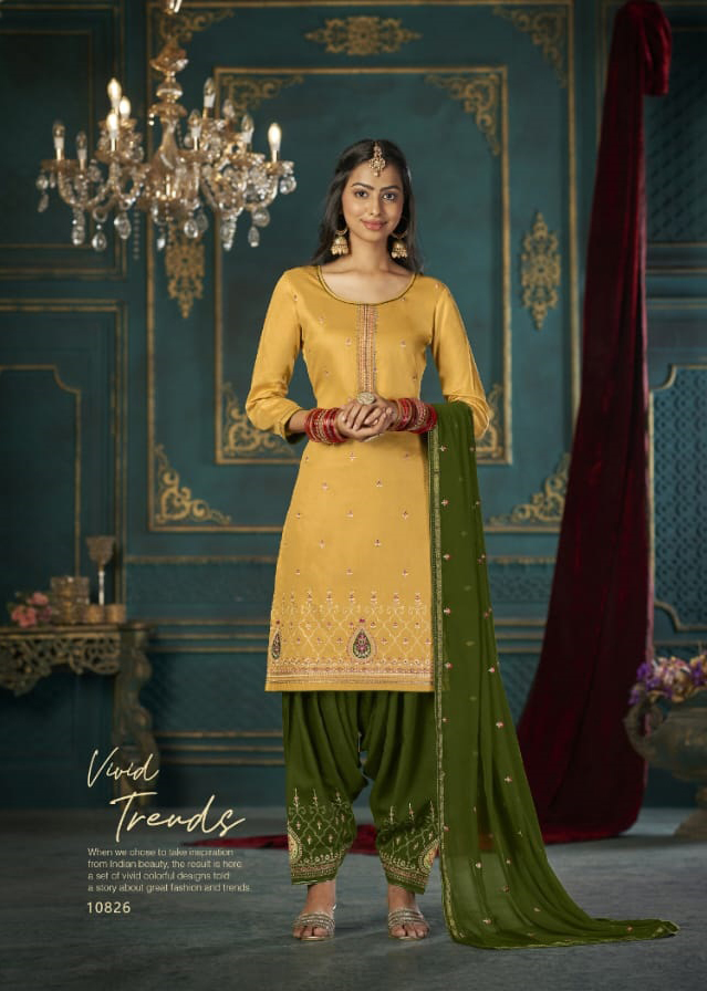 Kalarang Laskara Jam Silk Cotton Wholesale Designer Salwar Suit Catalog — Wholesale Salwar Suits, MPA wholesale from Surat - Gallery Image 6