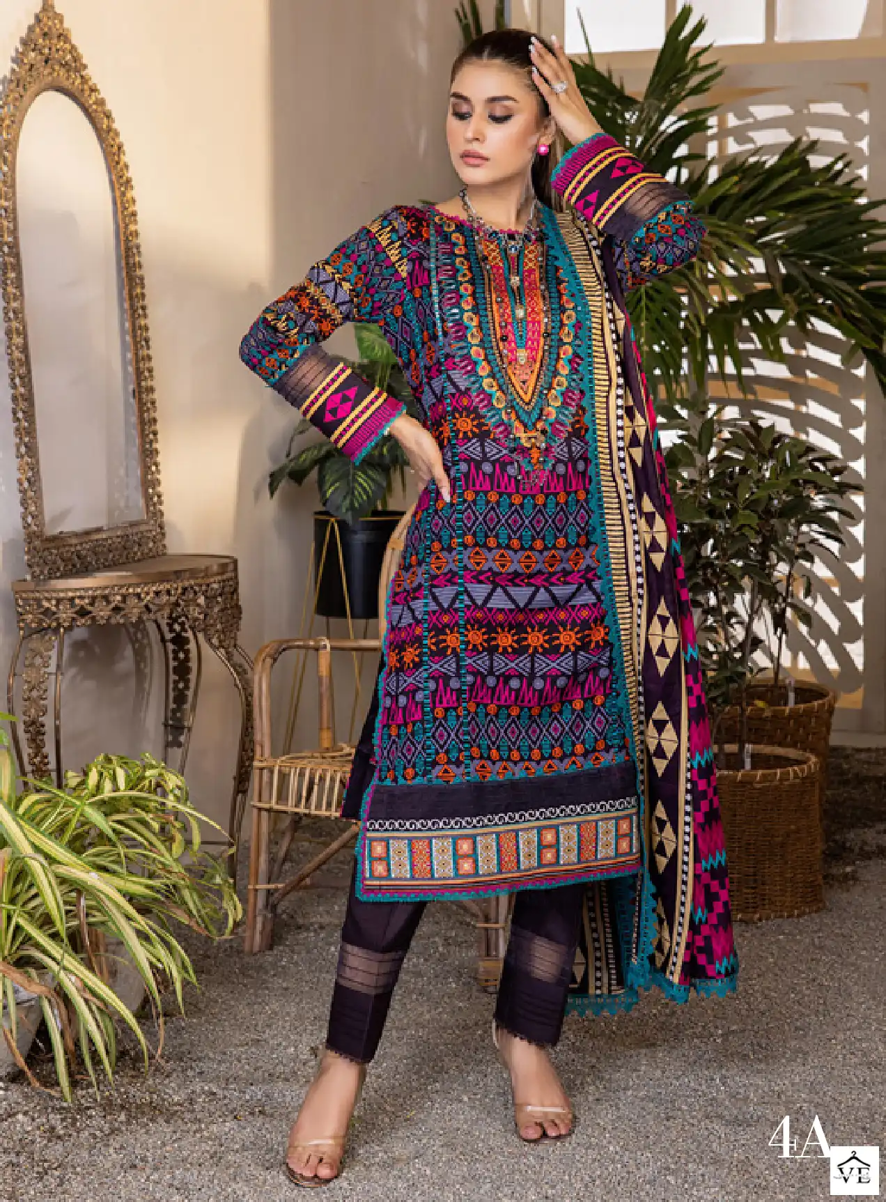 Al Zohaib Anum Lawn Collection 23 Printed Lawn Wholesale Pakistani Salwar Suit Catalog — Wholesale Salwar Suits, MPA wholesale from Surat - Gallery Image 6