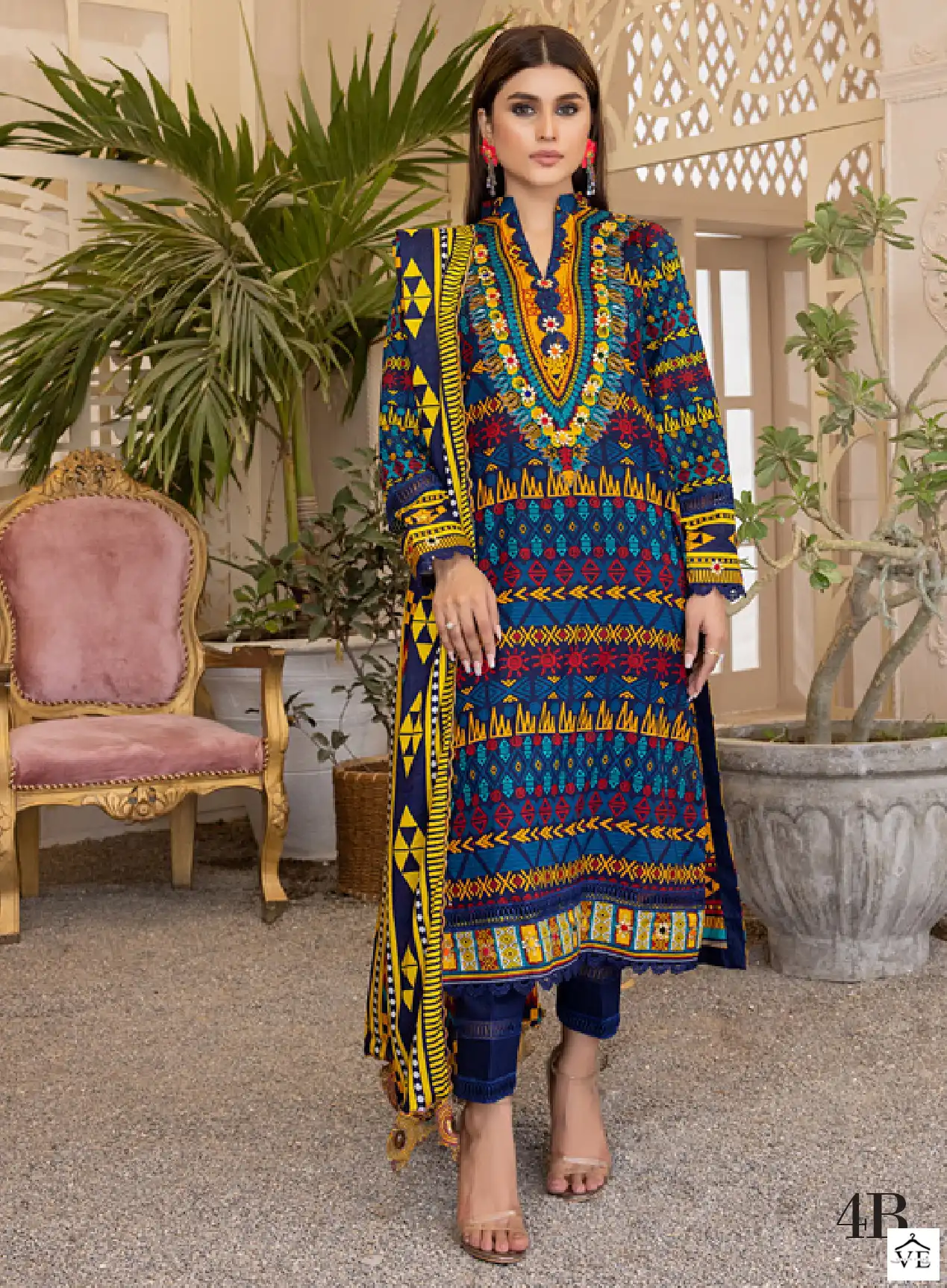 Al Zohaib Anum Lawn Collection 23 Printed Lawn Wholesale Pakistani Salwar Suit Catalog — Wholesale Salwar Suits, MPA wholesale from Surat - Gallery Image 7