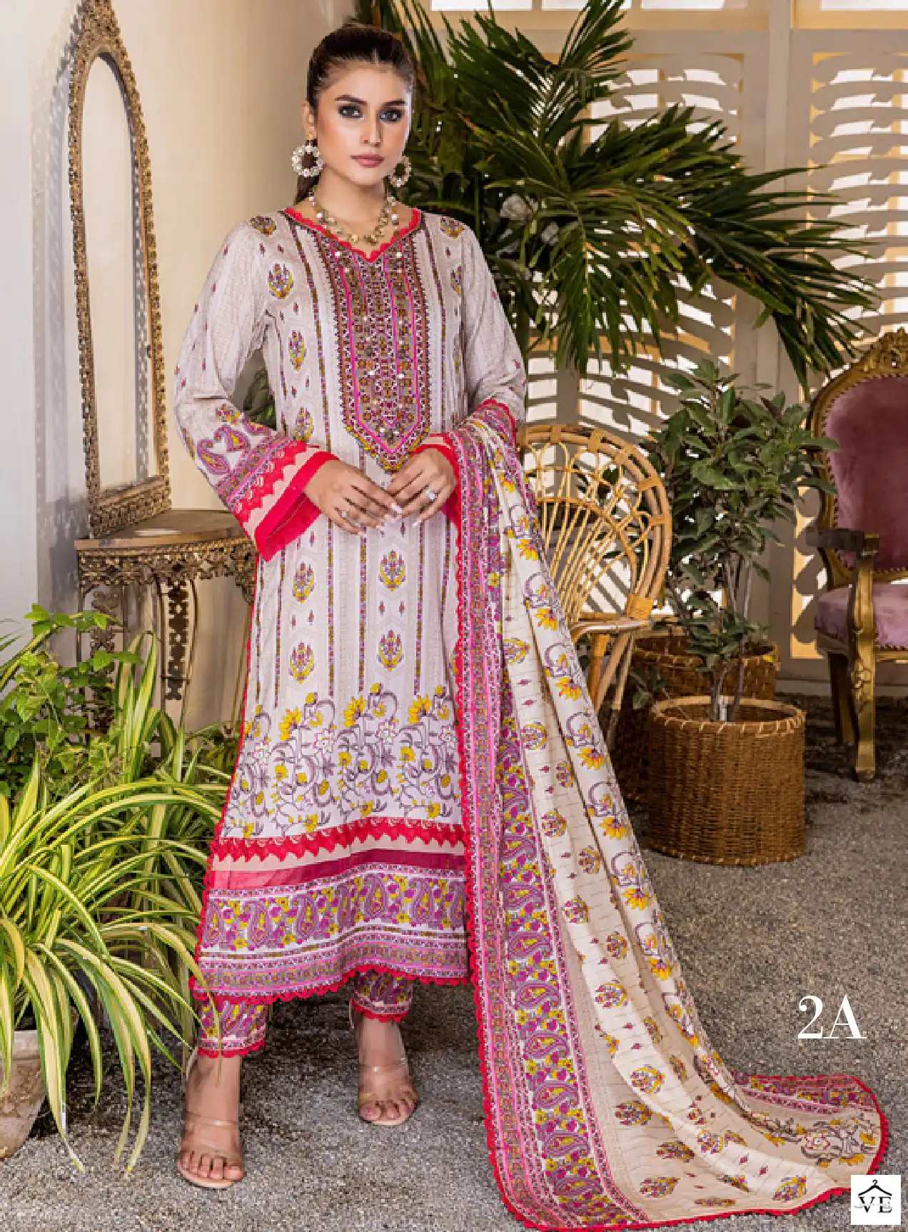 Al Zohaib Anum Lawn Collection 23 Printed Lawn Wholesale Pakistani Salwar Suit Catalog — Wholesale Salwar Suits, MPA wholesale from Surat - Gallery Image 15
