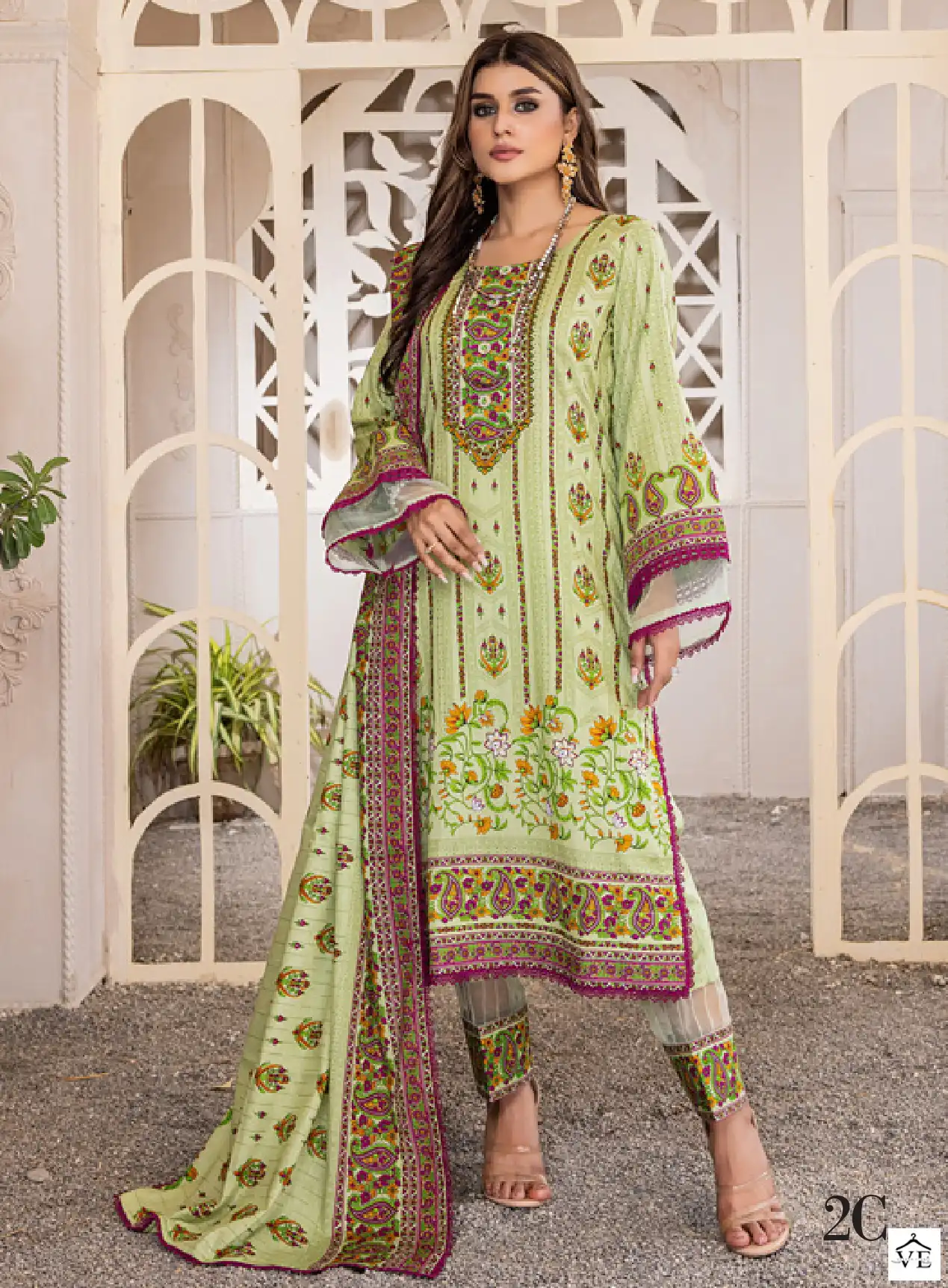Al Zohaib Anum Lawn Collection 23 Printed Lawn Wholesale Pakistani Salwar Suit Catalog — Wholesale Salwar Suits, MPA wholesale from Surat - Gallery Image 2