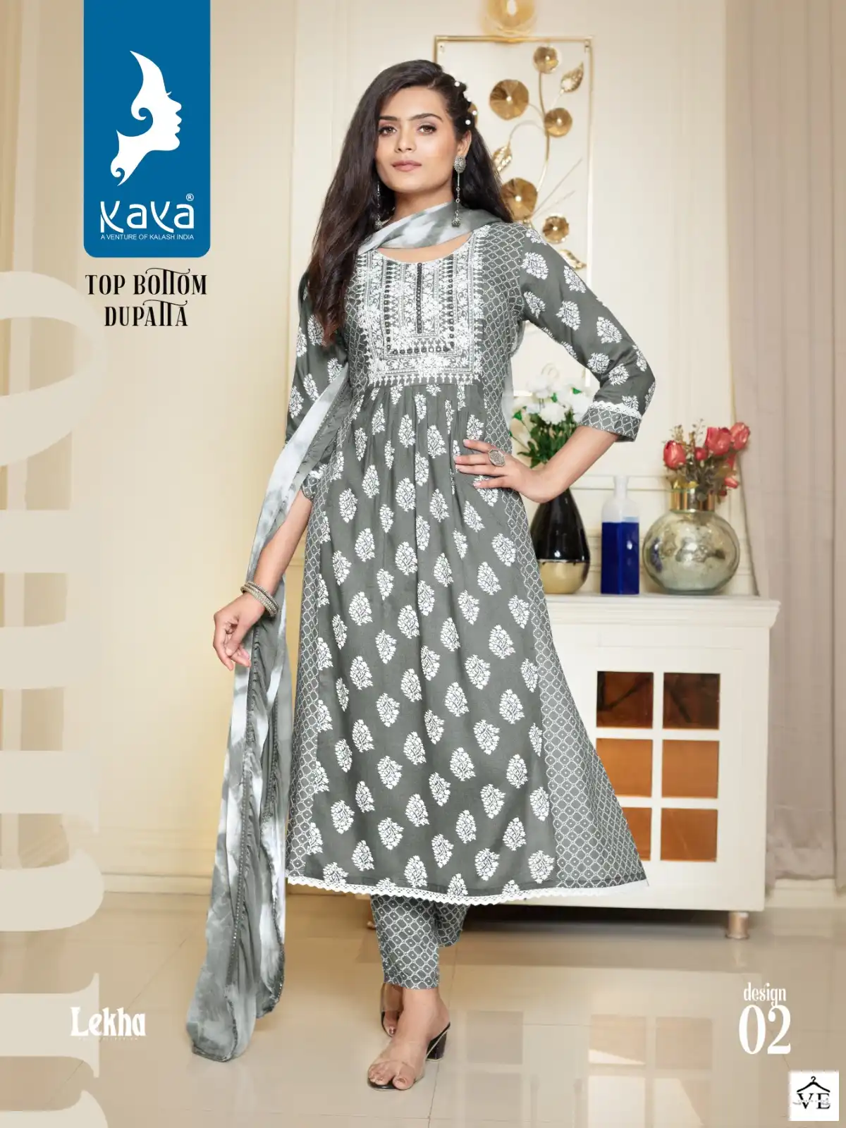Kaya Lekha Rayon Wholesale Readymade Suits Catalog — Wholesale Salwar Suits, MPA wholesale from Surat - Gallery Image 2