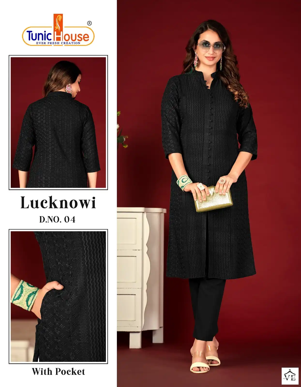 Tunic House Lucknowi Lining Viscose Rayon Wholesale Kurti Catalog — Wholesale Kurtis, MPA wholesale from Surat - Gallery Image 11