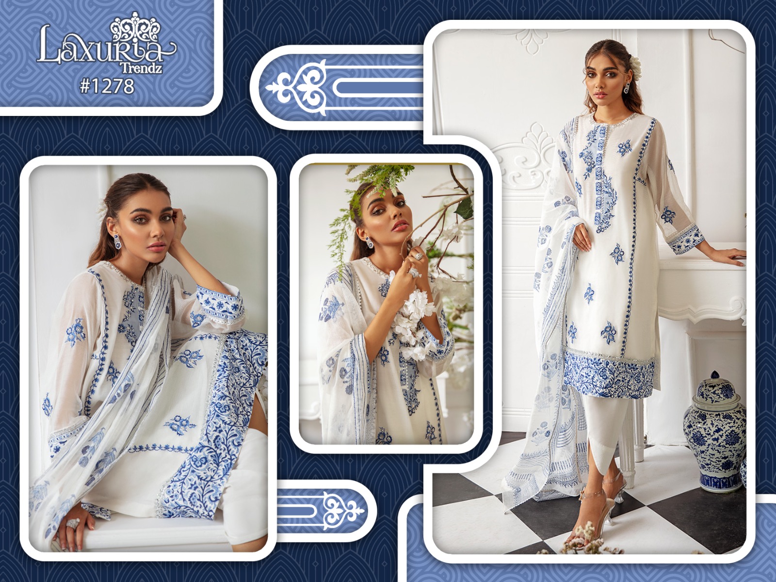 Laxuria D No 127S Georgette Wholesale Pakistani Readymade Salwar Suit Catalog — Wholesale Salwar Suits, MPA wholesale from Surat — view 3