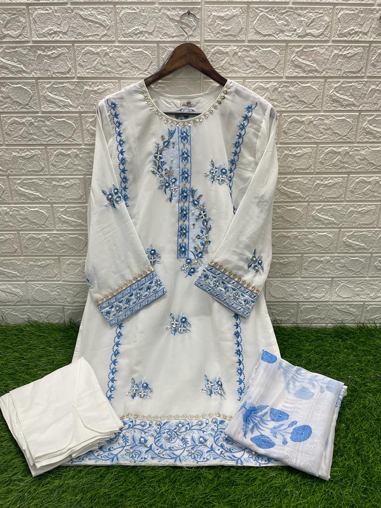 Laxuria D No 127S Georgette Wholesale Pakistani Readymade Salwar Suit Catalog — Wholesale Salwar Suits, MPA wholesale from Surat — view 2