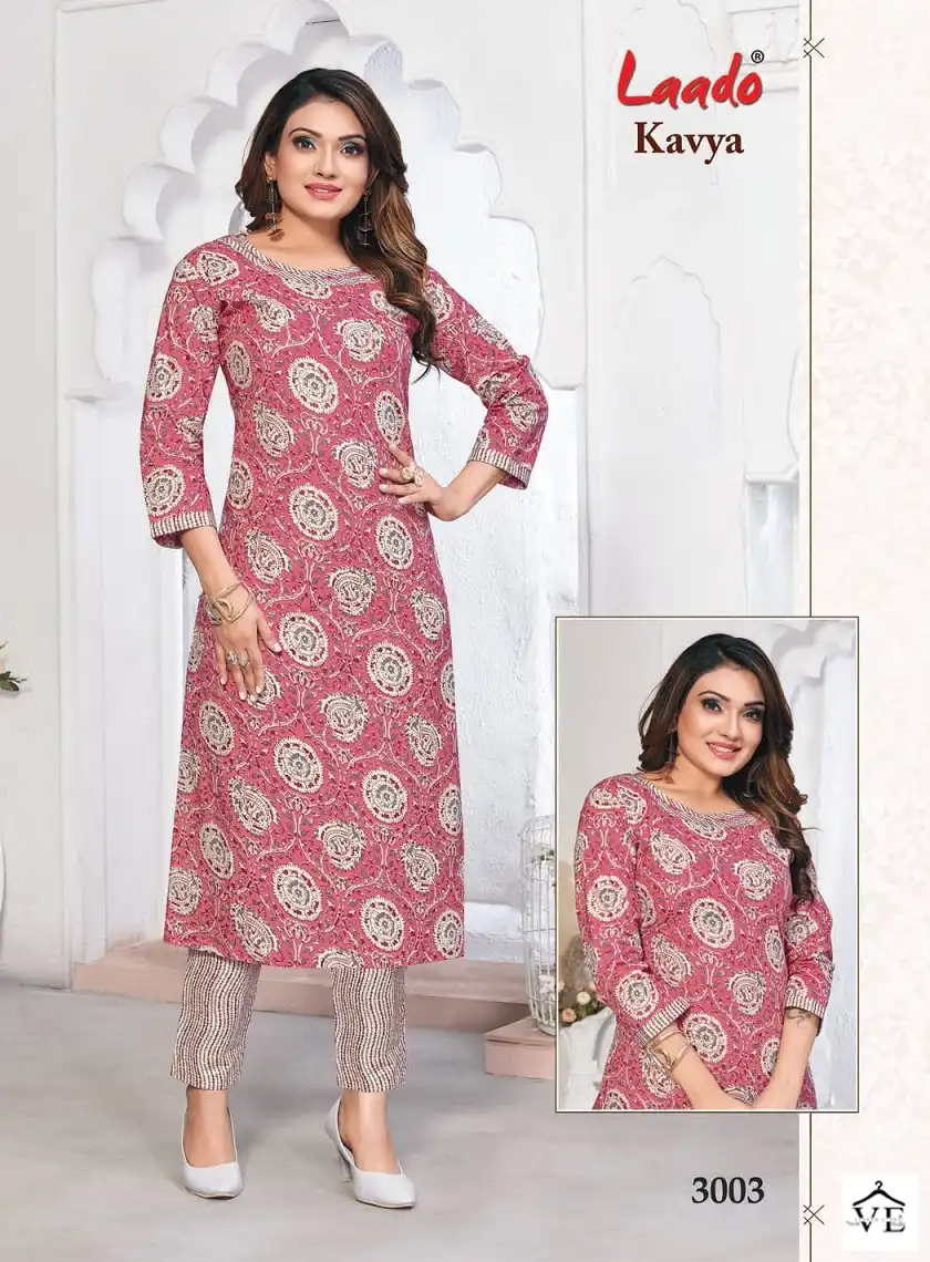 Laado Kavya Jaipuri Vol-3 Pure Cotton Wholesale Top With Pant Catalog — Wholesale Kurtis, MPA wholesale from Surat - Gallery Image 3