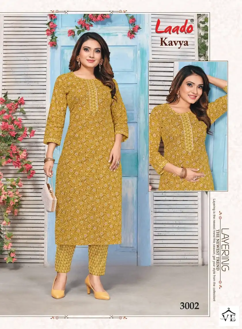 Laado Kavya Jaipuri Vol-3 Pure Cotton Wholesale Top With Pant Catalog — Wholesale Kurtis, MPA wholesale from Surat - Gallery Image 5