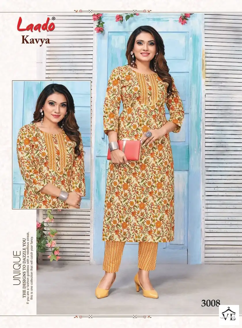 Laado Kavya Jaipuri Vol-3 Pure Cotton Wholesale Top With Pant Catalog — Wholesale Kurtis, MPA wholesale from Surat - Gallery Image 6