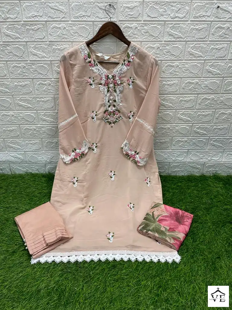 Laxuria 1280 Faux Georgette Wholesale Readymade Pakistani Suit — Wholesale Salwar Suits, MPA wholesale from Surat - Gallery Image 2