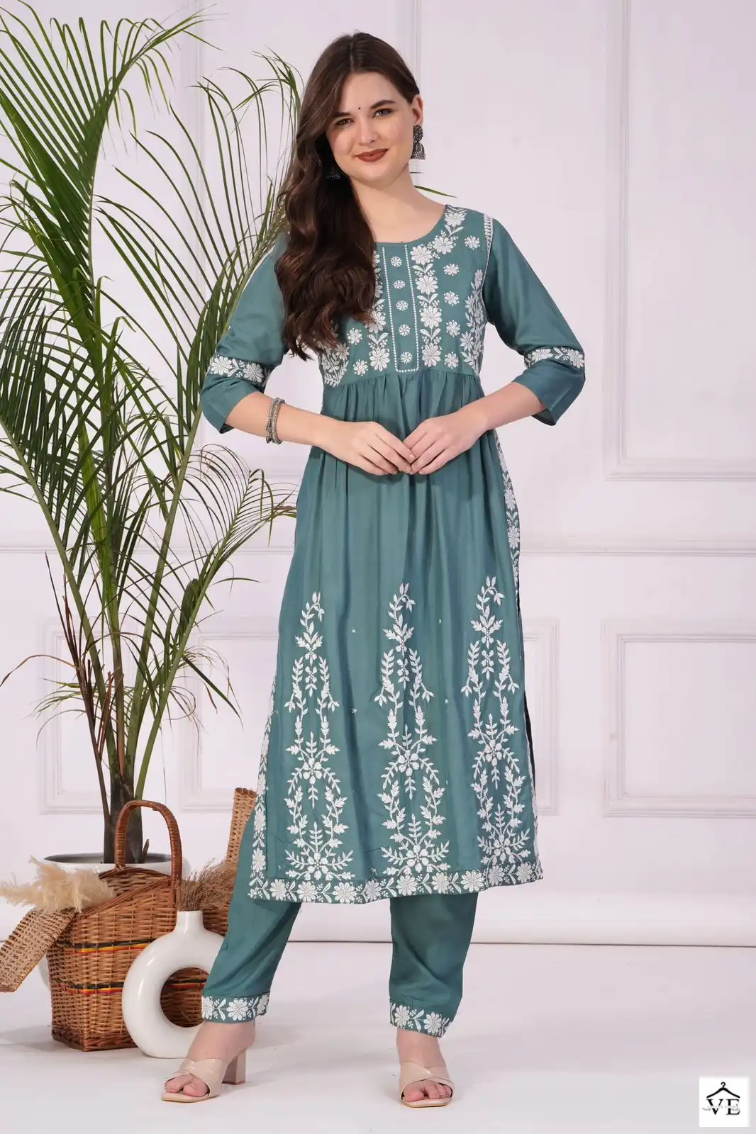 Vardan Ethnic Shober Rayon Wholesale Kurti With Pant Catalog — Wholesale Kurtis, MPA wholesale from Surat - Gallery Image 2