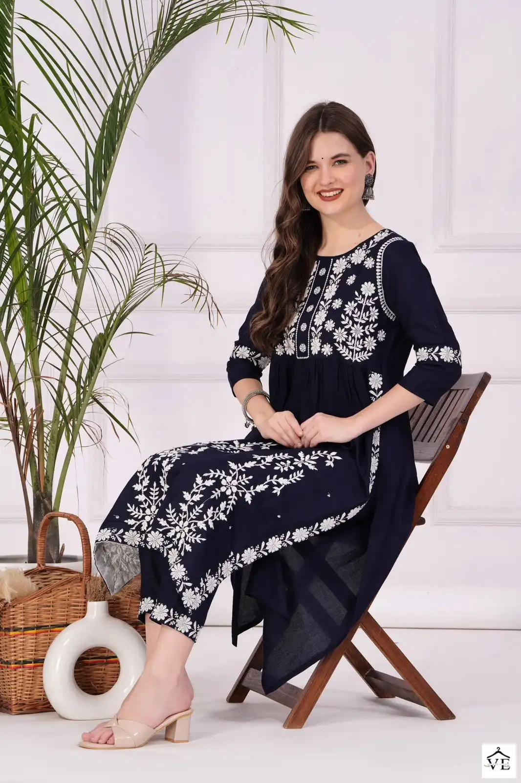 Vardan Ethnic Shober Rayon Wholesale Kurti With Pant Catalog — Wholesale Kurtis, MPA wholesale from Surat - Gallery Image 4