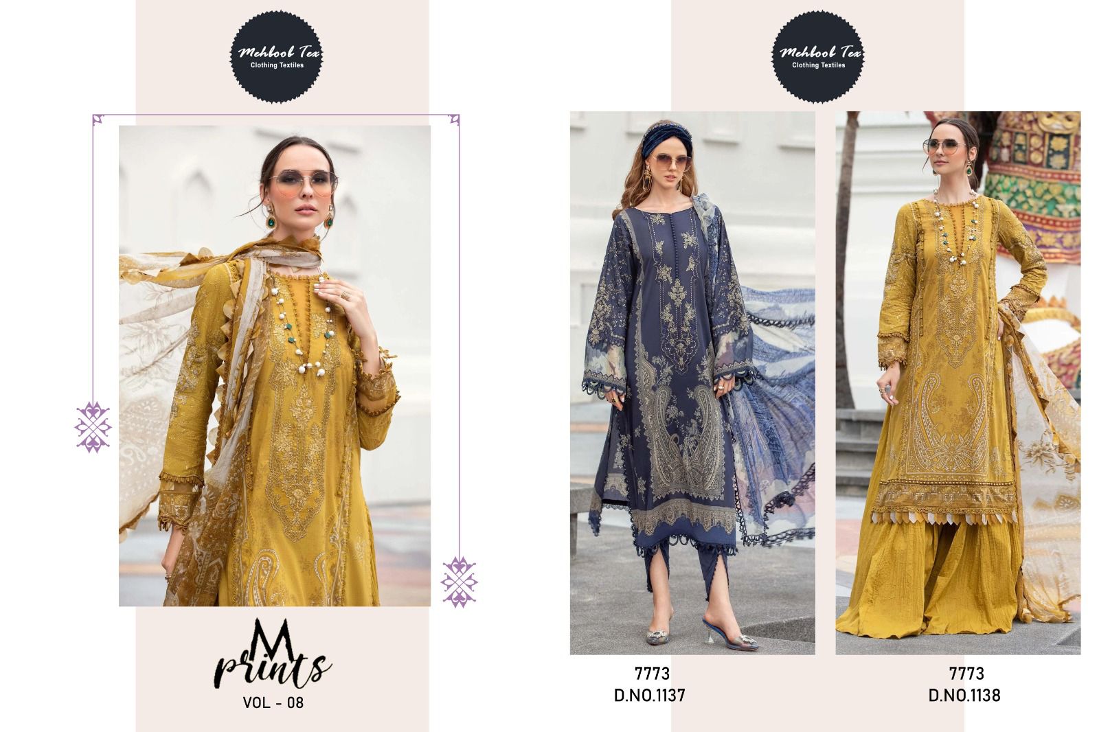 Mehboob M Print Spring Summer 2 Vol 8 Pure Cotton Print Wholesale Pakistani Salwar Suit Catalog — Wholesale Salwar Suits, MPA wholesale from Surat — view 3