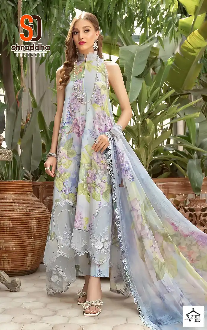 Sharaddha M Prints Vol 15 Lawn Cotton Wholesale Pakistani Salwar Suit Catalog — Wholesale Salwar Suits, MPA wholesale from Surat - Gallery Image 2