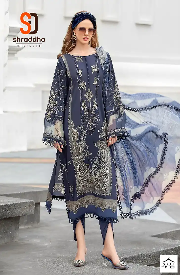 Sharaddha M Prints Vol 15 Lawn Cotton Wholesale Pakistani Salwar Suit Catalog — Wholesale Salwar Suits, MPA wholesale from Surat - Gallery Image 3