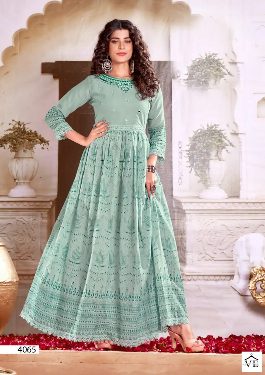 Vardan Ethnic Malaika Pure Cotton Mal Wholesale Designer Gown Catalog — Wholesale Kurtis, MPA wholesale from Surat — view 2