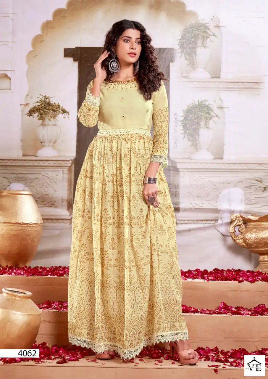 Vardan Ethnic Malaika Pure Cotton Mal Wholesale Designer Gown Catalog — Wholesale Kurtis, MPA wholesale from Surat — view 4