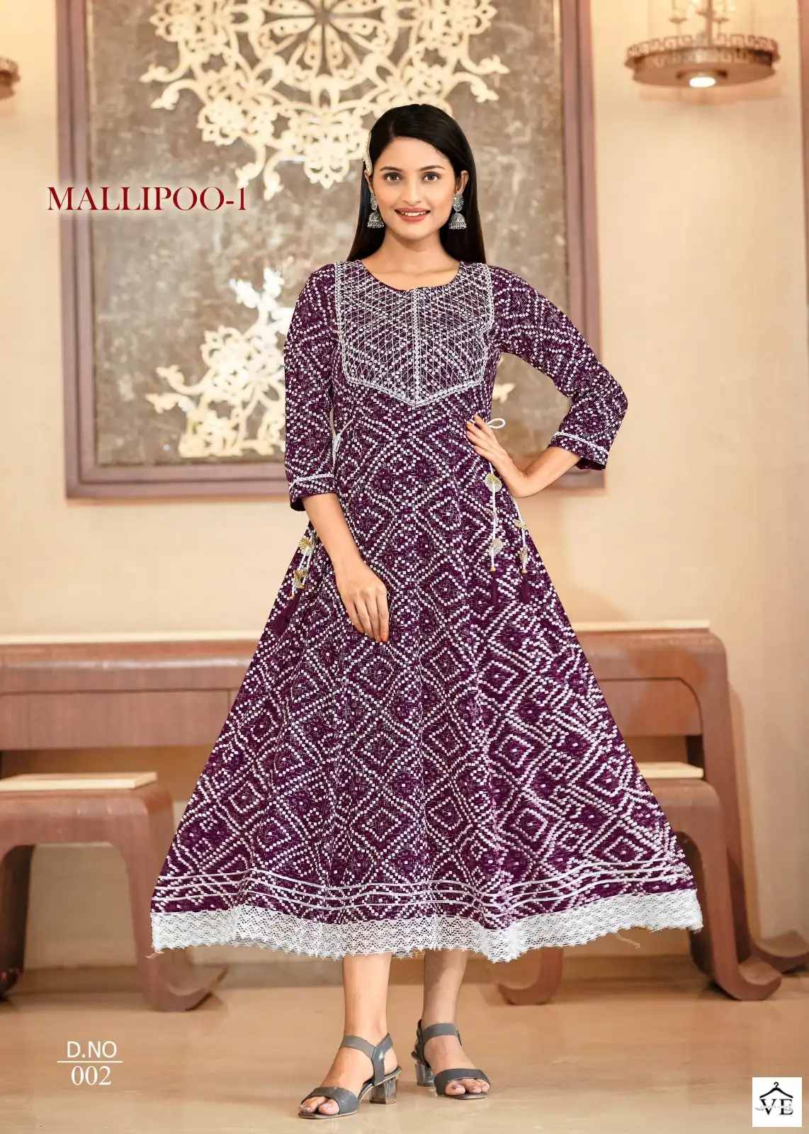 Vardan Ethnic Mallipoo-1 Heavy Rayon Wholesale Kurti Catalog — Wholesale Kurtis, MPA wholesale from Surat — view 6