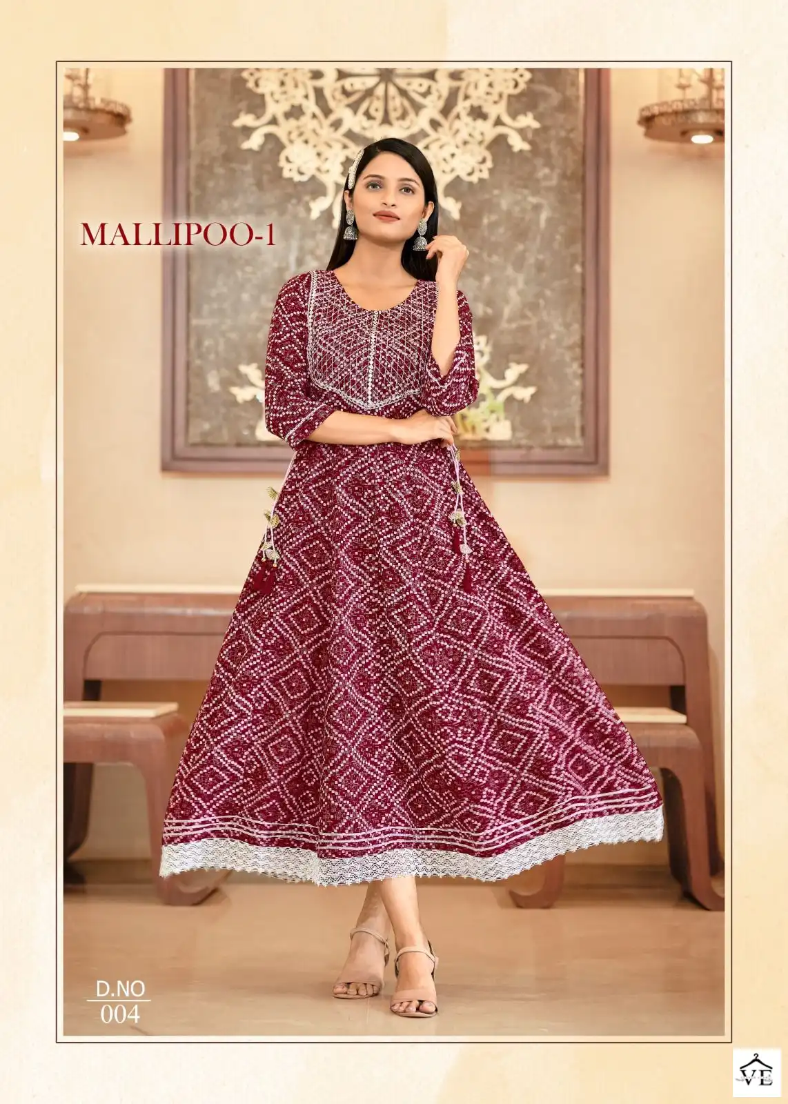 Vardan Ethnic Mallipoo-1 Heavy Rayon Wholesale Kurti Catalog — Wholesale Kurtis, MPA wholesale from Surat — view 2