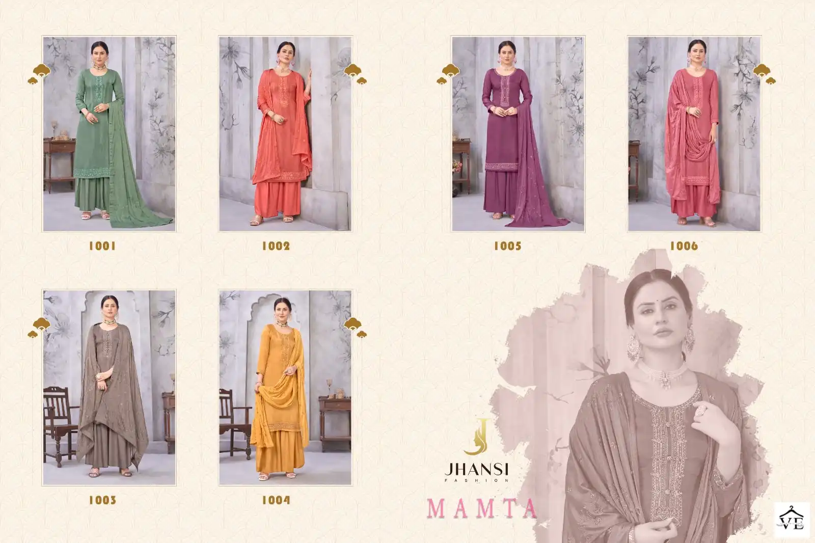 Jhansi Mamta Pure Muslin Wholesale Salwar Suit Catalog — Wholesale Salwar Suits, MPA wholesale from Surat — view 7