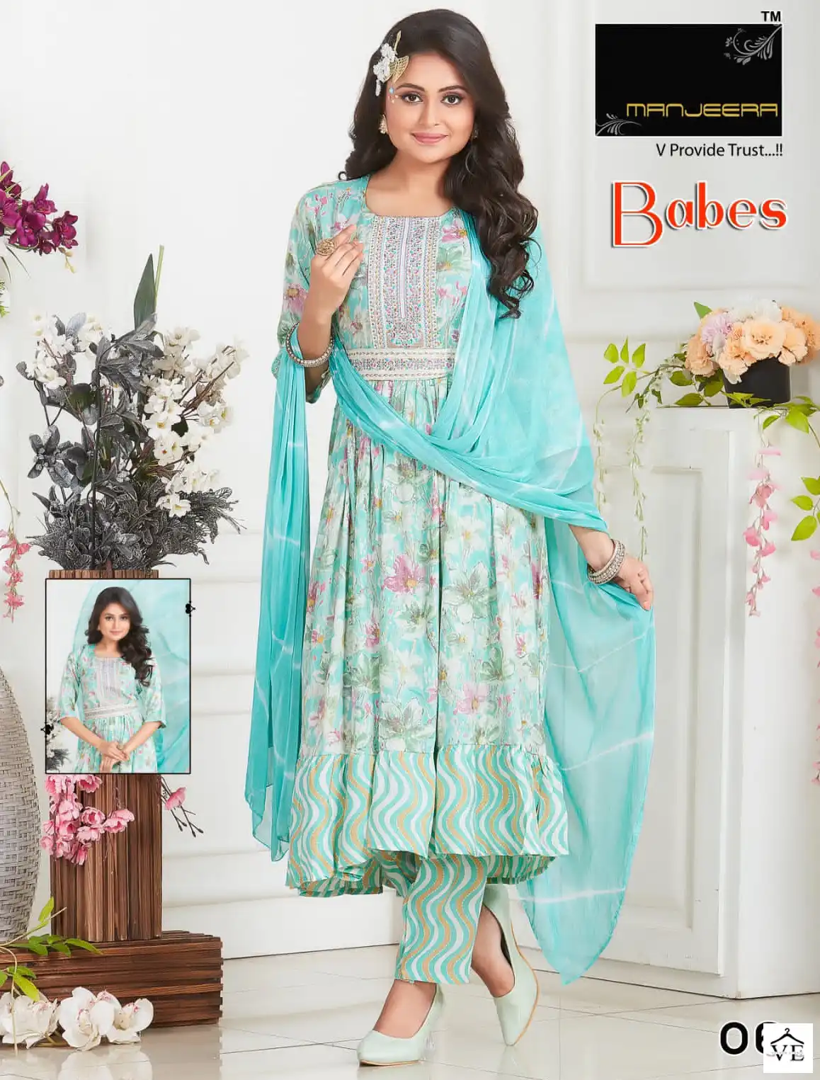 Manjeera Babes Capsule Print Wholesale Readymade Salwar Suit Catalog — Wholesale Salwar Suits, MPA wholesale from Surat — view 1