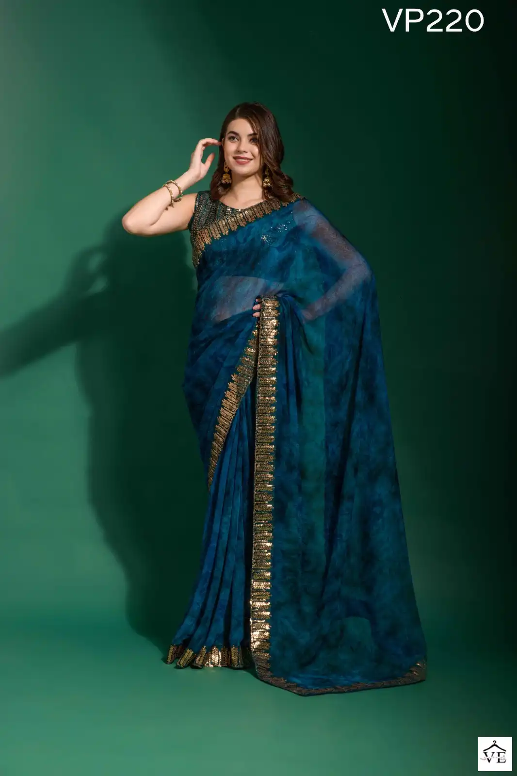 Vardan Ethnic Mansuri Prizam Marbel Chiffon Wholesale Fancy Saree Catalog — Wholesale Sarees, MPA wholesale from Surat - Gallery Image 2